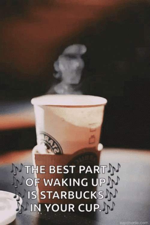 Aesthetic Smoking Hot Starbucks Coffee GIF
