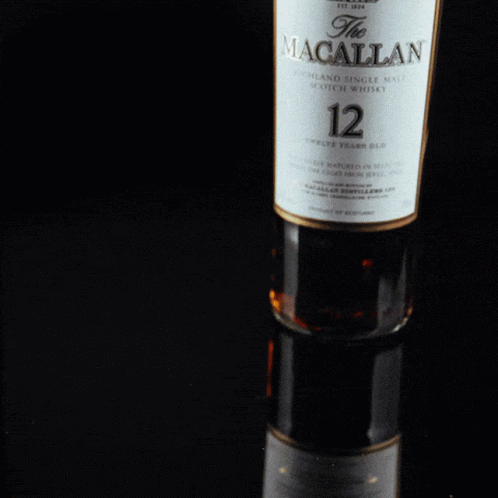 Aesthetic The Macallan 12 Whiskey Bottle GIF
