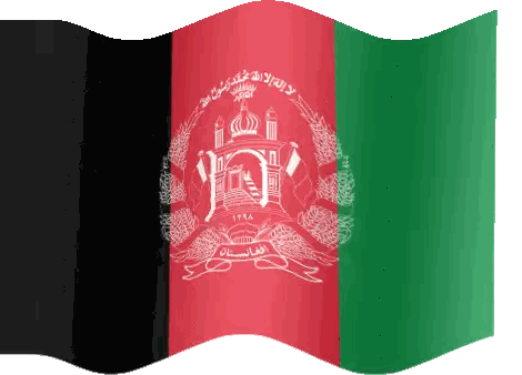 Afghanistan Flag Waving in Wind