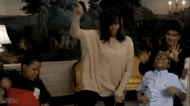 African American Christmas Dance Party Of Michelle Obama GIF