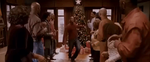 African American Christmas Family Dancing GIF