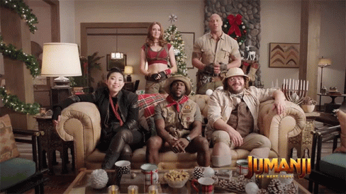 African American Christmas Jumanji Happy Holidays GIF