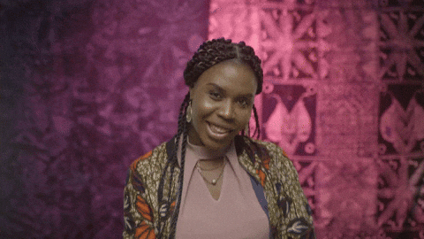 African American Christmas Of Smiling Lady GIF