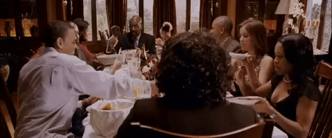 African American Christmas Serving Foods GIF