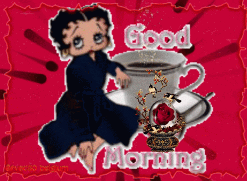 African American Good Morning Betty Boop GIF
