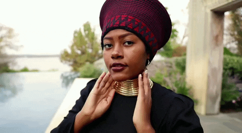 African American Good Morning Neck Ring GIF