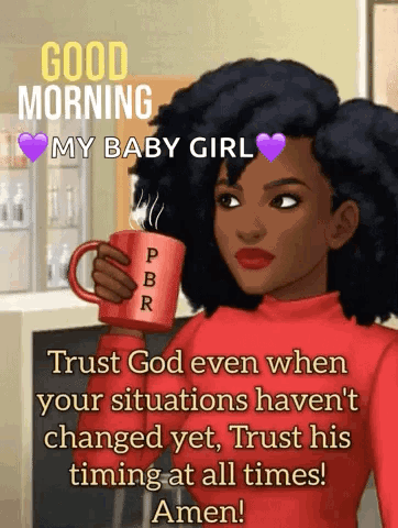 African American Good Morning Trust God GIF