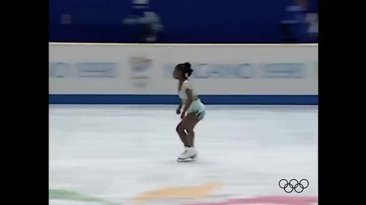 African Girl Ice Skating GIF