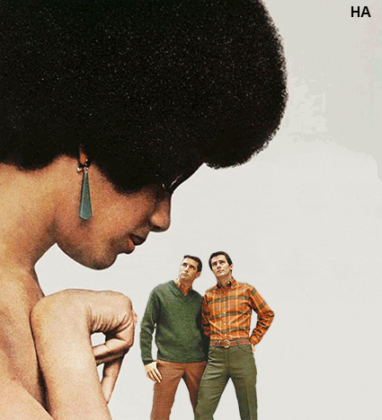 Afro Hair Swallowing Guys Meme GIF