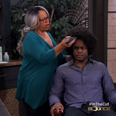 Afro Haircut Shocked Black Guy Reaction GIF