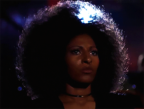 Afro Haired Actress Pam Grier Confused GIF