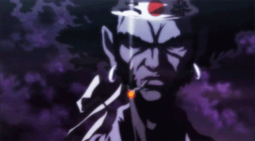 Afro Samurai Smoking Cigarettes GIF