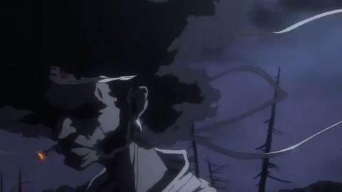 Dead Trees Behind Afro Samurai GIF