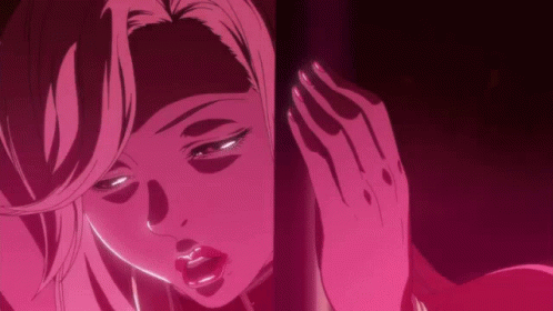 Afro Samurai Female Character Licking Pole GIF