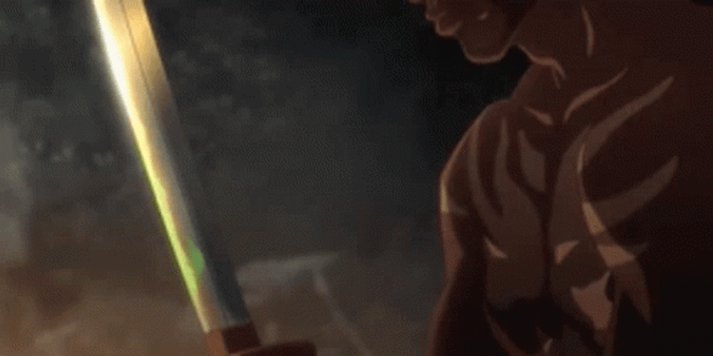 Afro Samurai Side View GIF