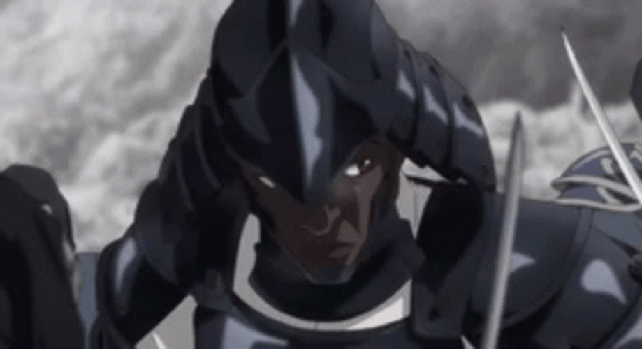 Afro Samurai Surrounded By Enemies GIF