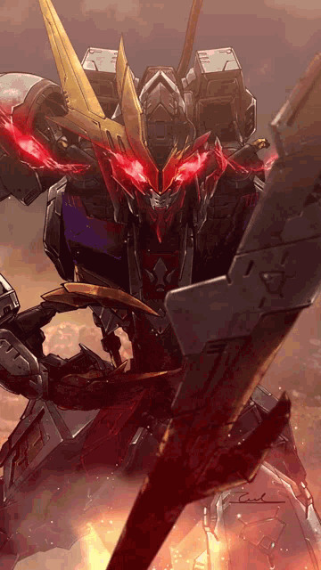 After Fight Scene Gundam Barbatos GIF