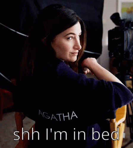 Agatha Harkness Shush I'm In Bed Meme GIF
