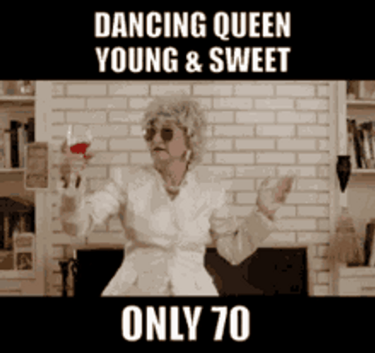 Age 70 Young And Sweet Happy Birthday Queen GIF
