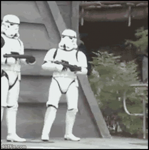 Aggressive Dancing Stormtrooper GIF