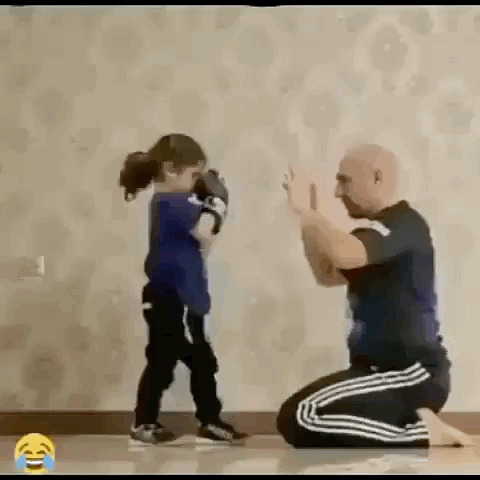 Aggressive Kid Boxing GIF