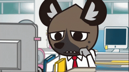 Aggretsuko Haida Working Anime GIF