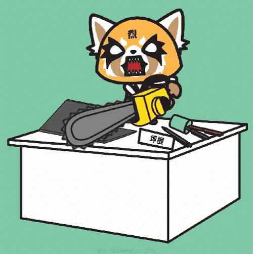 Aggretsuko Working Anime GIF