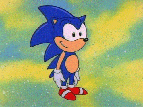 Aging Sonic The Hedgehog GIF