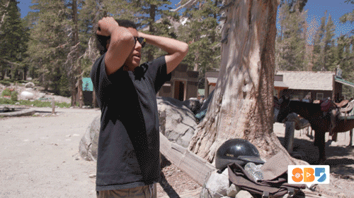 Agitated Rider Pulling Hair Out GIF