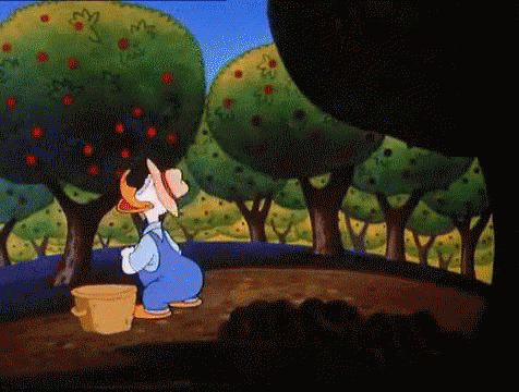 Agriculture Fruit Picking Donald Duck GIF