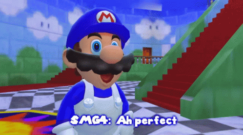 Ah Perfect Blue Mario GIF