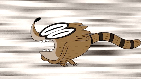 Ahhh Rigby Running GIF
