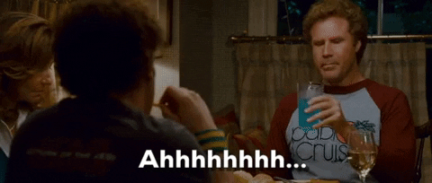 Ahhh Will Ferrell Drinking Juice GIF