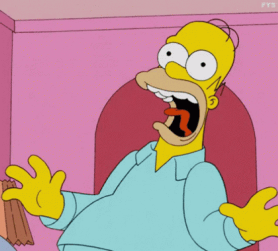 Ahhhh Homer Simpson Screaming GIF