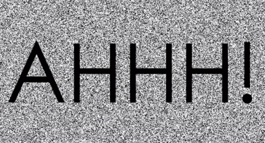 Ahhhh Text TV Glitch GIF