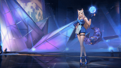 Ahri Anime Dancing With Crystal Ball GIF