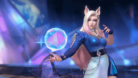 Ahri Blowing Kiss Crystal Ball GIF