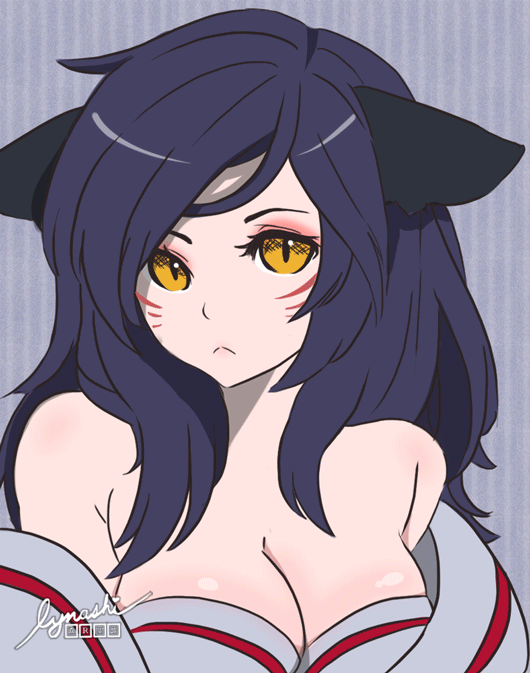 Ahri Blushing Thank You GIF