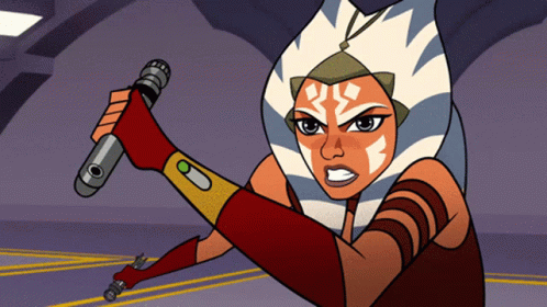 Ahsoka Tano Star Wars Jedi Green Lightsaber GIF