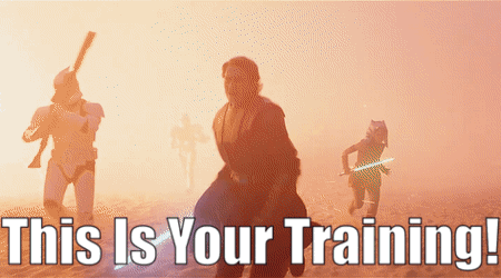 Ahsoka Tano Star Wars Run This Is Your Training GIF