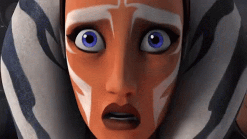 Ahsoka Tano Star Wars Scared GIF