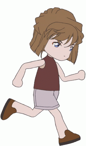 Ai Haibara Walking Fast Detective Conan GIF