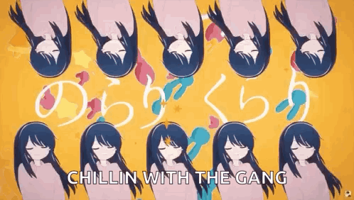 Ai Hoshino Chillin With The Gang GIF