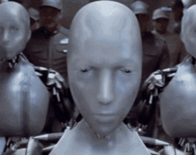 Ai Humanoid Army Marching GIF