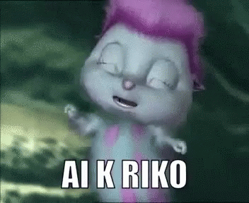 AI K Riko Cartoon Character With Purple Hair GIF