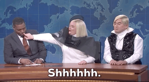 Aidy Bryant Shhhh GIF