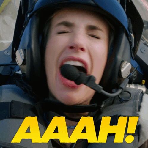 Air Force Cadet Shouting In Fear GIF