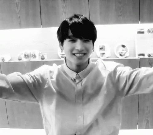 Air Hug Happy Smiling Bts Jungkook GIF