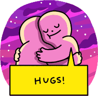 Air Hug Human Blob Cartoon Love GIF