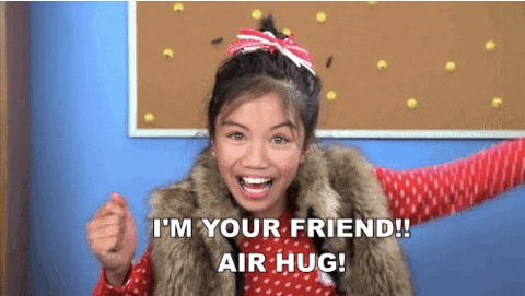 Air Hug I'm Your Friend Asian Kid GIF